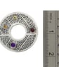 Leaf Brooch, Natural Leaf Vein Pattern, Handmade, Amethyst, Garnet, Citrine No.4 - Image 2