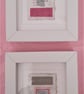 Colourful Combinations Grey Pink Handstitched Geometric Art Pictures - Image 5