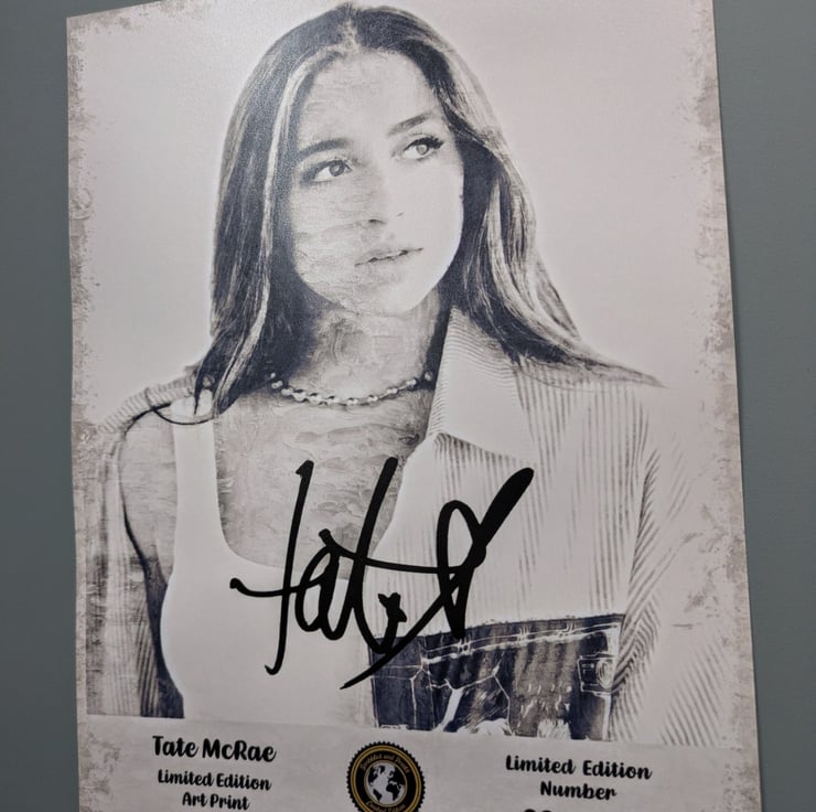 Tate McRae Limited Edition Signed Art Print - Folksy