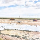 Wells-Next-The-Sea Greeting Card A5 Boats & Geese North Norfolk 