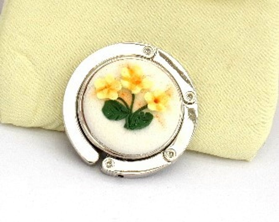 Handcrafted Primroses Bag Hanger,