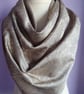 Sari double sided triangular scarf. Pale gold and Purple - Image 8