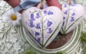 Christmas ceramic heart baubles