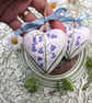 Bluebell hand-painted ceramic Christmas heart decoration  - Image 1