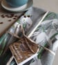 Tea towel, Snowdrop tea towel, organic cotton, hanging loop - Image 3