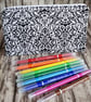 Elegant Black And White Damask-Style Zipper Pouch - Multi Use Zipped Organiser - Image 2