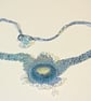 Blue Green Seaglass Moonlit Wave Beaded Necklace - Image 1