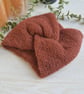 Knitted Headband Earwarmer Soft Alpaca Silk Burnt Copper Ready Made