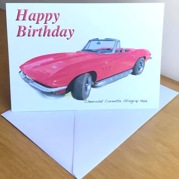 Chevrolet Corvette Stingray 1966 - Birthday, Anniversary, Thanksgiving or Plain