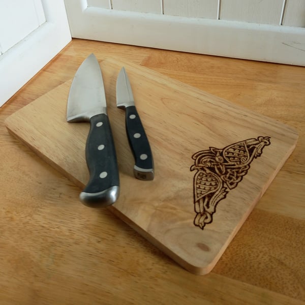 Pyrography Celtic knotwork wooden serving or chopping board