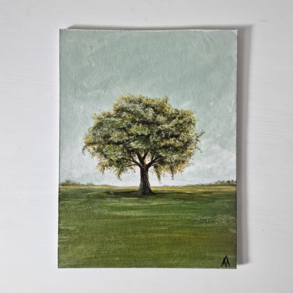 Original Tree Painting - Landscape Art - Small Acrylic Painting