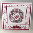 Festive wreath Christmas card