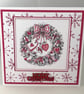 Festive wreath Christmas card