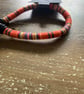 Handmade Bright Orange Woven Cord Bracelet - Image 3