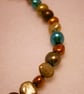 Multicoloured Freshwater Pearl,Tree of Life charm, Handmade  Goddess Bracelet - Image 2