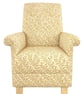 William Morris Larkspur Fabric Adult Chair Armchair Ochre Yellow Accent Fireside