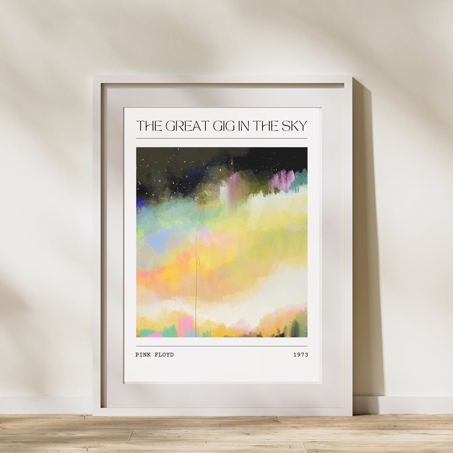 Music Poster Pink Floyd - Greatest Gig Abstract Painting Song Art Print