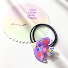 Hand-painted Hair Tie with hand-coloured card