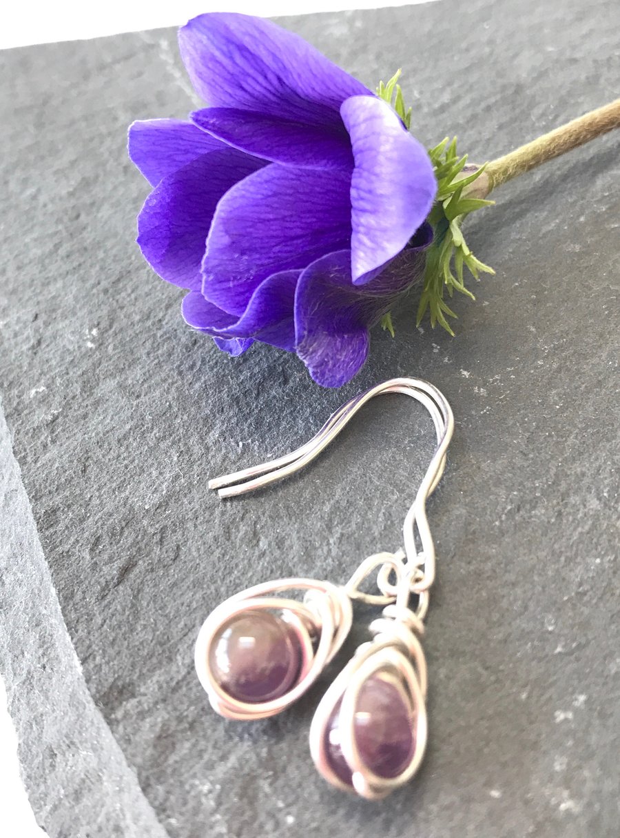 Sterling Silver Amethyst Earrings