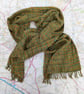 Lichen & rust hand woven cotton scarf - Image 4