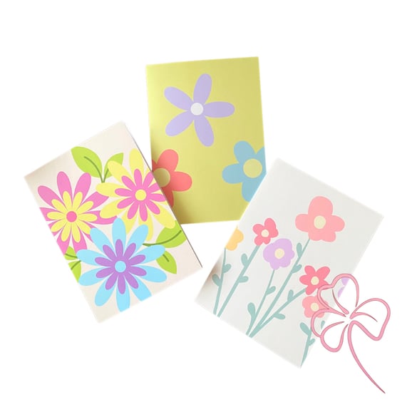 Florals Blank Greetings Trio Card Pack - Save 75p
