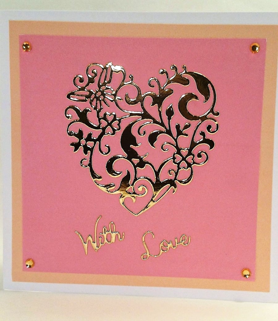 With Love  Anniversary ,Birthday etc FREE P&P UK