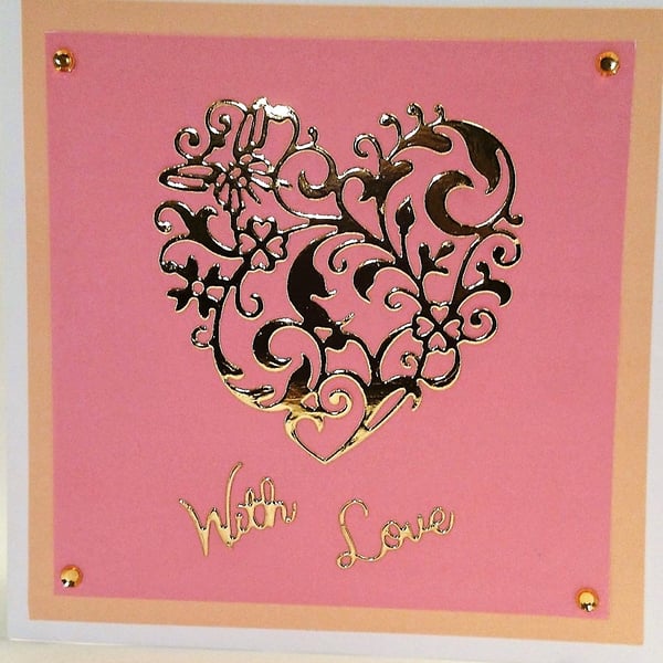 With Love  Anniversary ,Birthday etc FREE P&P UK