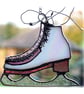 Ice Skate Suncatcher Stained Glass Skating Handmade  - Image 1