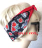 Tattoo Love Hair Tie Print Head Scarf by Dolly Cool Your Choice of Red OR Black 