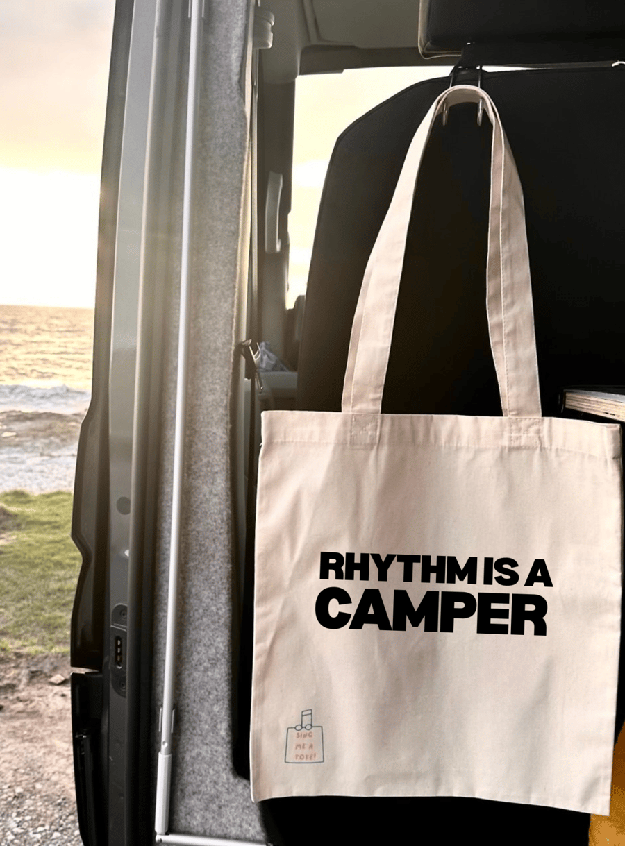 Campervan cotton tote bag
