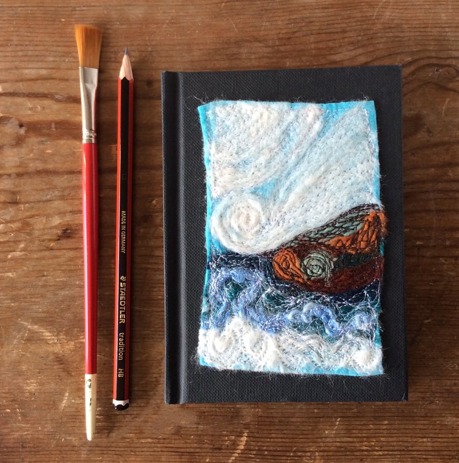 A5 hardback seascape sketchbook.