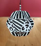 Black and White Geometric Bauble 