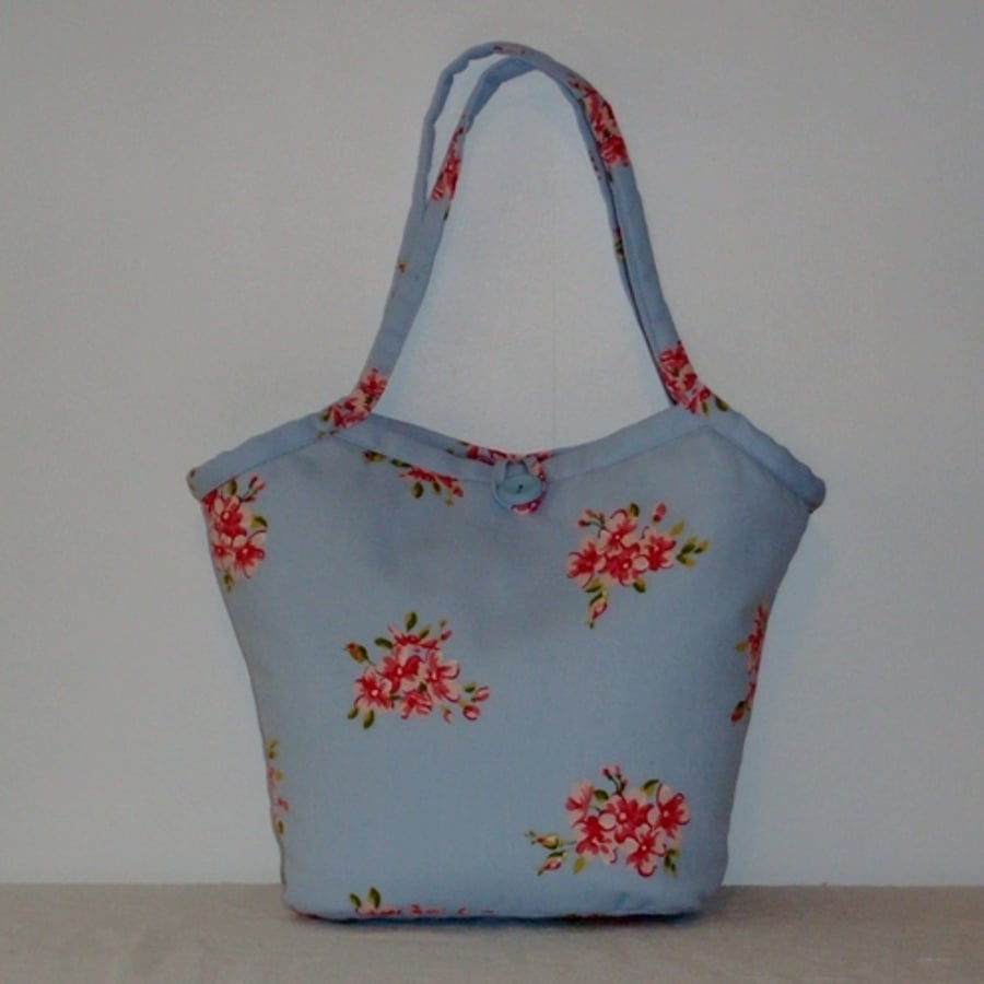 Blue Tilly handbag ,bucket bag, shoulder bag, beach bag, fabric bag