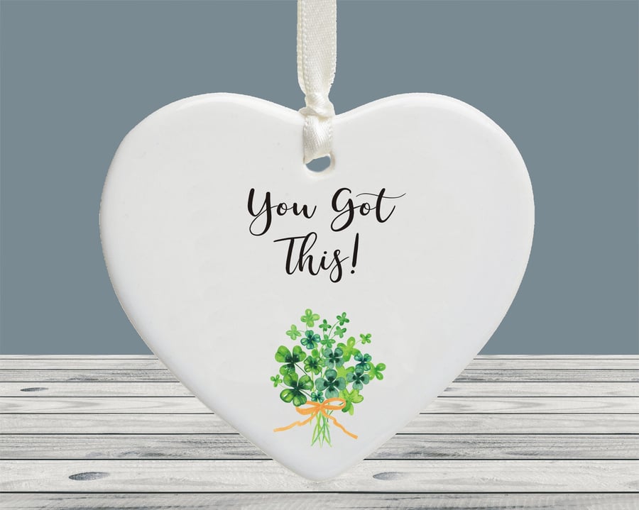 You Got This Good Luck Heart Ceramic Keepsake - Ideal for GCSE or A Level Exams