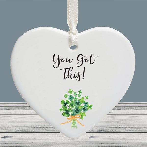 You Got This Good Luck Heart Ceramic Keepsake - Ideal for GCSE or A Level Exams