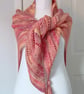 Crocheted Tasseled Cotton Triangle Shawl - Image 3
