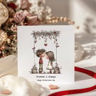 Valentines Card - Cute girl & boy "Forever & Always"