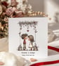 Valentines Card - Cute girl & boy "Forever & Always"