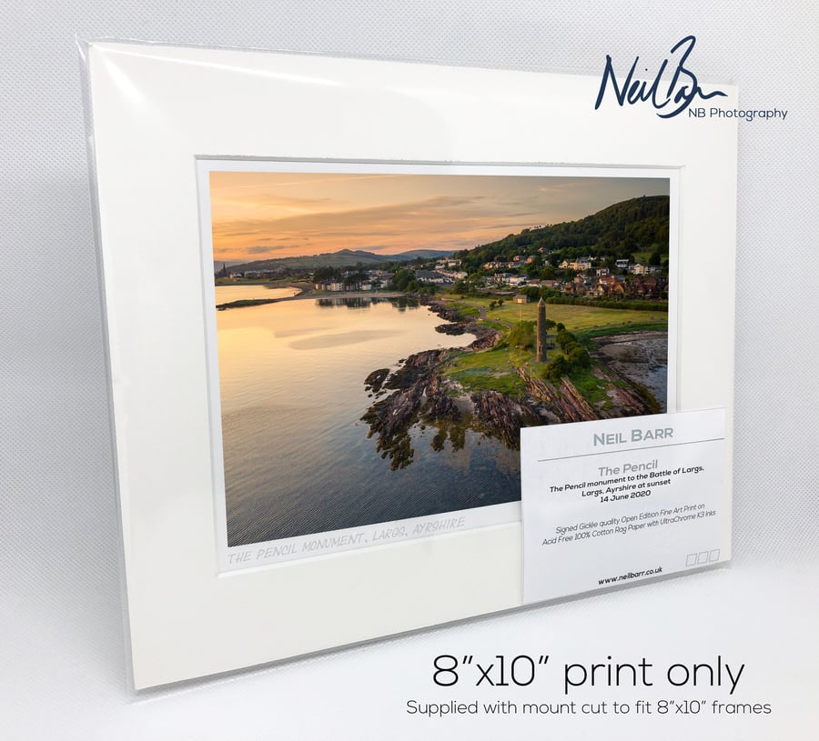 The Pencil Monument, Largs, North Ayrshire - A5 (10"x 8") Unframed Print