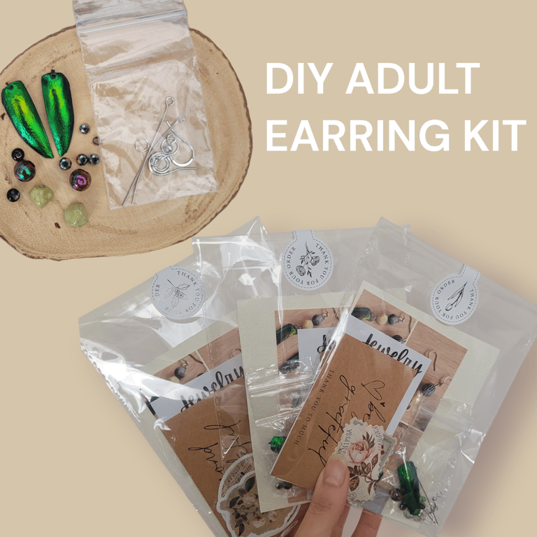 DIY Adult Beetle Wing Earring Kit 