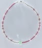 Bracelet dainty sterling silver & Swarovski glass pearl asymmetric pattern  - Image 8