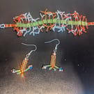 Autumnal flair Bracelet and Earrings set