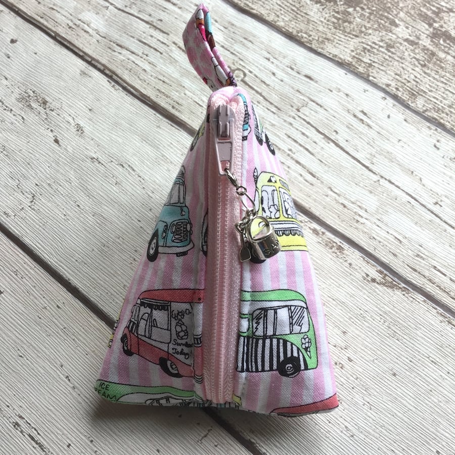 Ice Cream Van Themed  Pyramid Purse