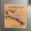 Grey Hare Fridge Magnet, memo magnet, plywood