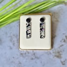 Black Holographic Rectangle Acrylic Earrings