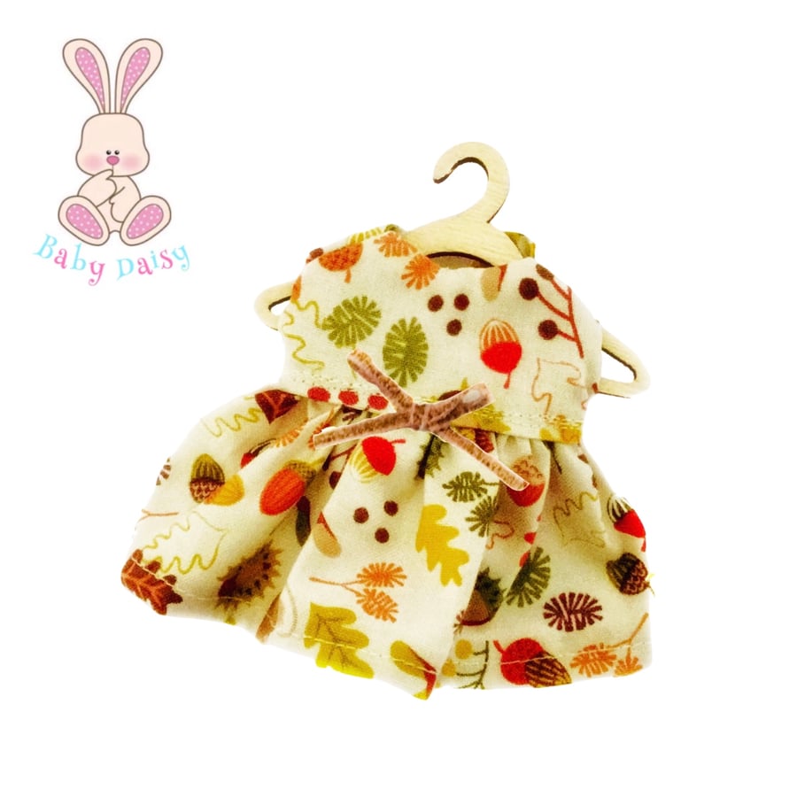 Baby Daisy Autumn Leaves Dress with bow