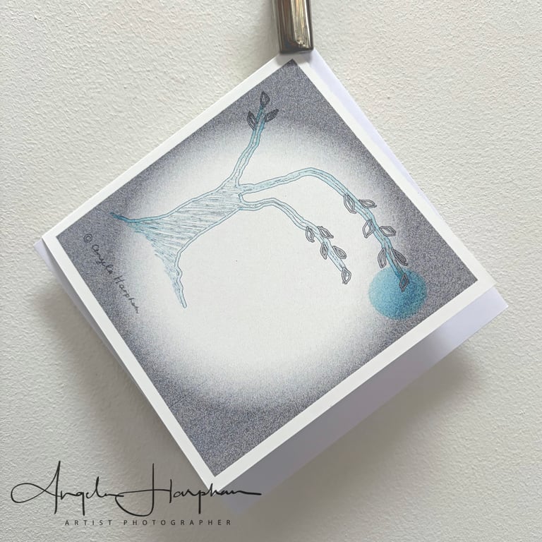 Blank Card and Envelope - Fine Art Design - Sheltering Tree Winter