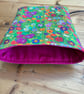 Klimt Garden Flowers Print Quilted Fabric Book Sleeve - Hardback Sleeve - Image 5