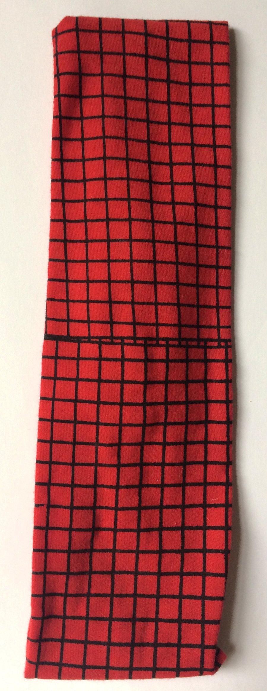 Squares red and black headband