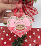 Mince Pie hand-painted Christmas heart decoration 